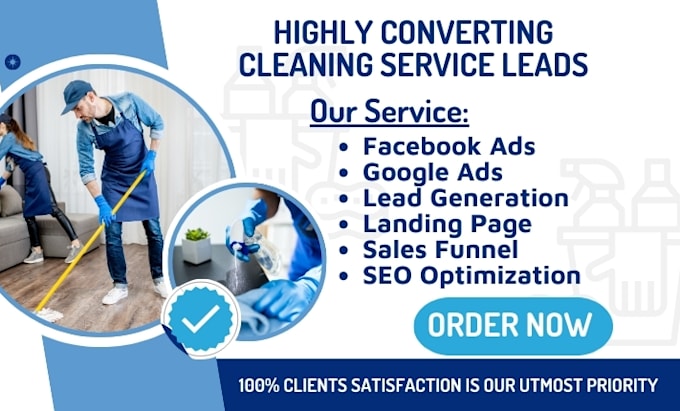 Gig Preview - Commercial cleaning leads carpet cleaning house cleaning lead generation