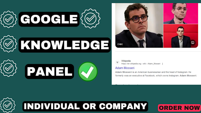 Gig Preview - Create a standard approved google knowledge panel for personal company, brand