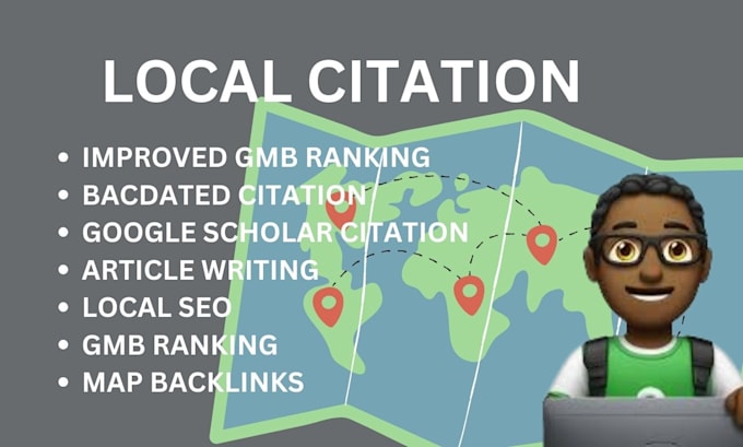 Gig Preview - Google map citations for gmb ranking and local seo backdate article map citation