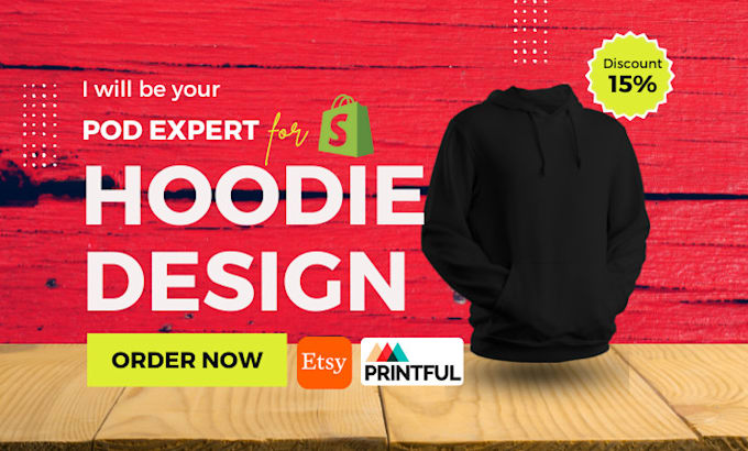 Bestseller - setup print on demand on printify, shopify, etsy for hoodie design