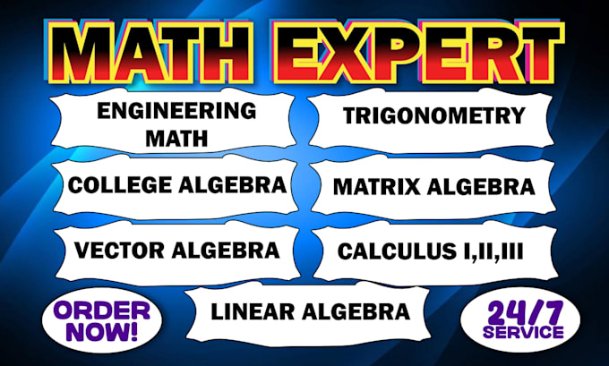 Gig Preview - Tutor math, finite mathematics, geometry, calculus, algebra and trigonometry