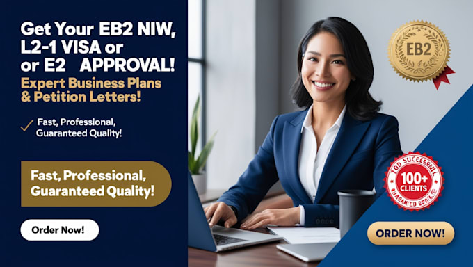 Gig Preview - Be your business plan writer franchise proposal petition letter eb2 niw l1 visa