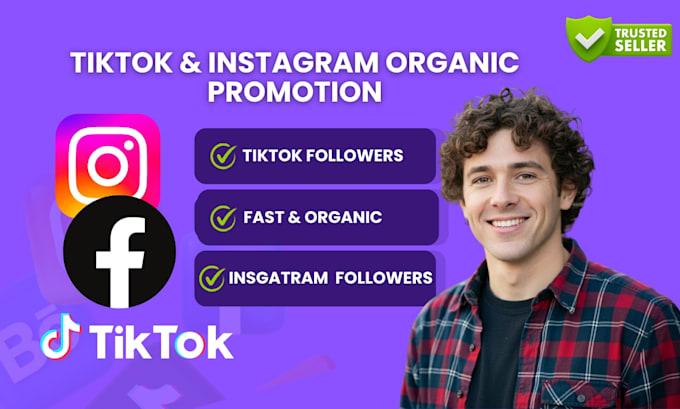 Gig Preview - Do organic tiktok growth and instagram promotion for super fast organic growth