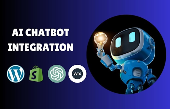 Gig Preview - Integrate ai chatbot, live chat to your wordpress chatbot to wix chatbot shopify