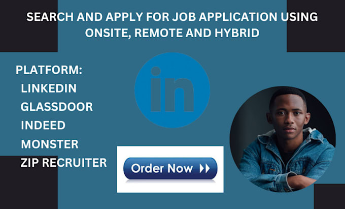 Gig Preview - Search and apply for job application using onsite, remote and hybrid