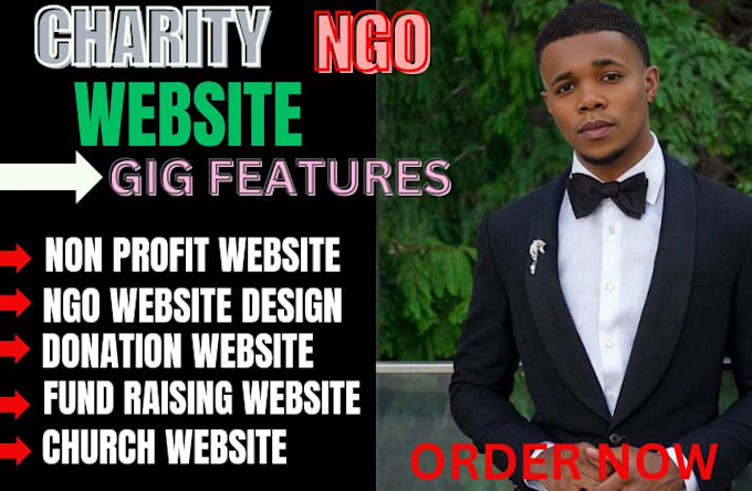 Gig Preview - Design nonprofit fundraising crowdfunding ngo website for charity donations