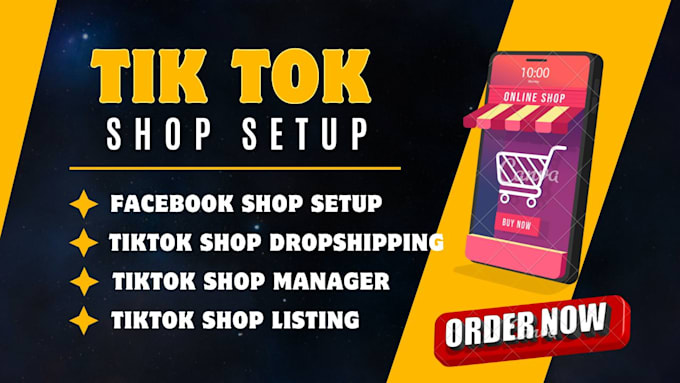 Gig Preview - Setup non usa tiktok shop dropshipping tiktok shop manager tiktok shop marketing