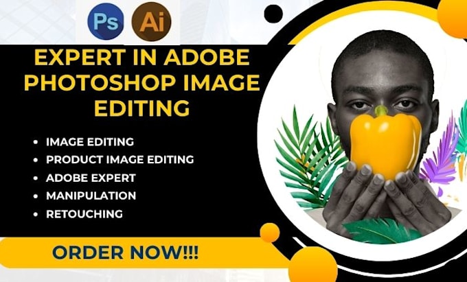 Gig Preview - Any adobe photoshop editing, product image editing withn 1hr