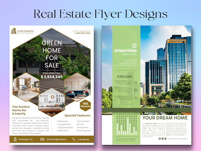 Gig Preview - Design real estate flyers