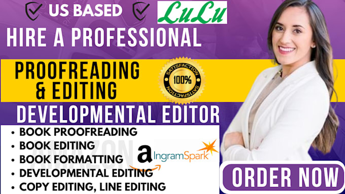 Gig Preview - Proofread and edit, format, developmental editor, fiction novel, nonfiction book