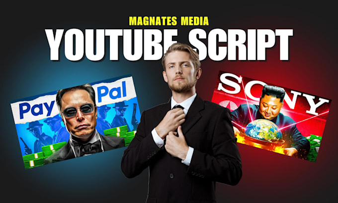 Gig Preview - Write magnates media youtube script, james jani scriptwriter, scriptwriting