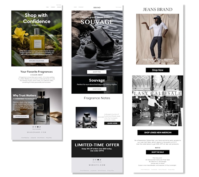 Gig Preview - Design email and ad campaigns for your luxury brand