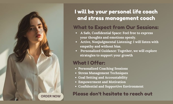 Gig Preview - Be your personal life coach and stress management coach