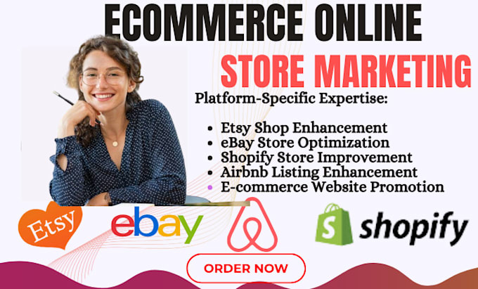 Gig Preview - Drive sales to your etsy ebay and shopify store with ecommerce marketing and SEO