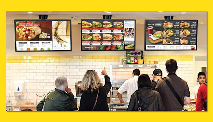 Bestseller - digital menu static or animated, signage screens