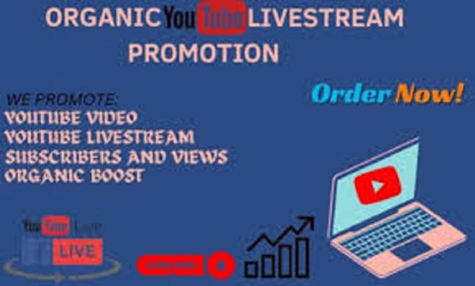 Bestseller - do organic youtube live stream promotion, video promotion, live streaming