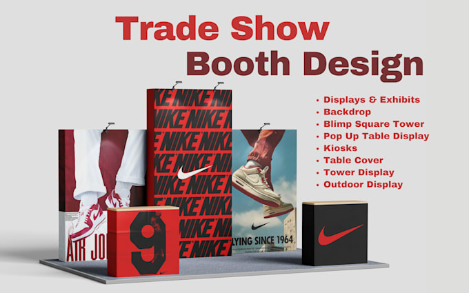 Gig Preview - Design custom trade show booth and backdrop for your exhibition