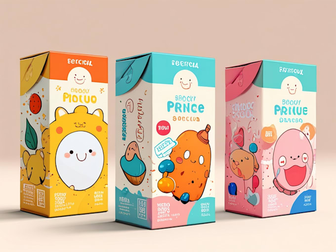 Gig Preview - Design a professional children product packaging