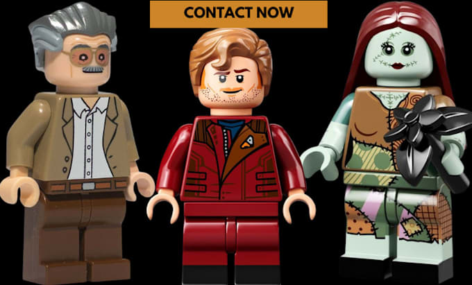 Gig Preview - Create custom 3d lego model design, animation, lego minifigure 3d printing files