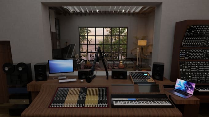 Bestseller - craft 3d music room design, art studio,3d steam room rendering,sketchup home gym