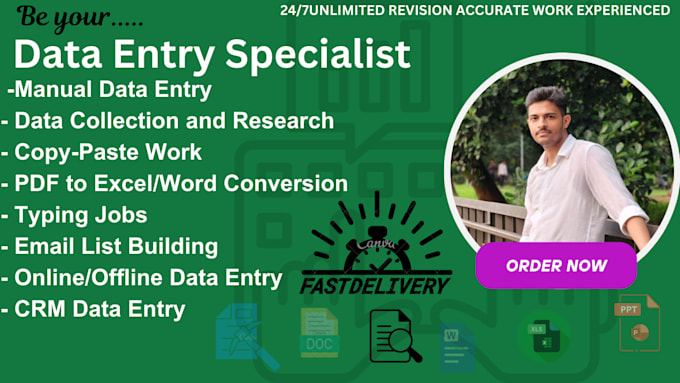 Bestseller - do fast and accurate data entry, typing, and PDF conversion