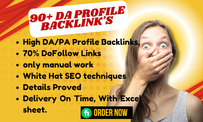 Gig Preview - High da profile backlinks service to improve your website ranking