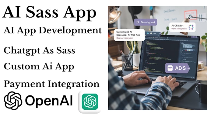 Gig Preview - Develop customized ai sass app ai chatbot, ai webapp chatgpt openai ai software