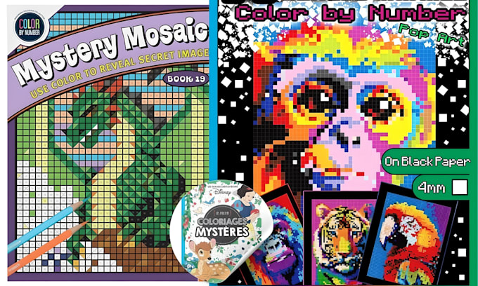 Gig Preview - Create mystery mosaic color by number of color book