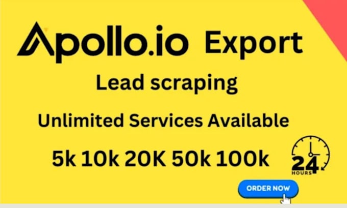 Gig Preview - Do apollo exports and scraping accurately in less time