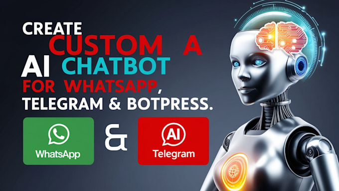 Gig Preview - Develop ai chatbot, whatsapp bot, telegram bot, discord bot, manychat, botpress