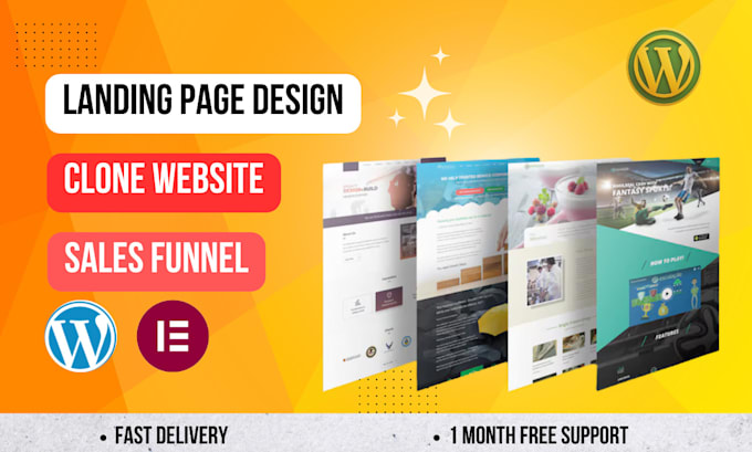 Bestseller - create wordpress landing page sales funnel redesign website and homepage design