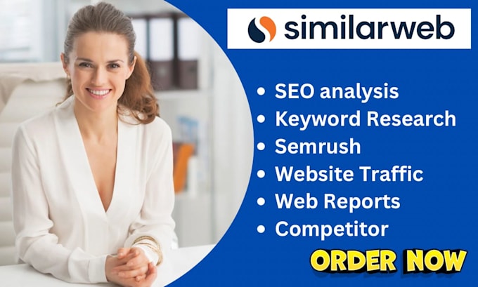 Gig Preview - Do your website analytics with similarweb SEO analysis keyboard