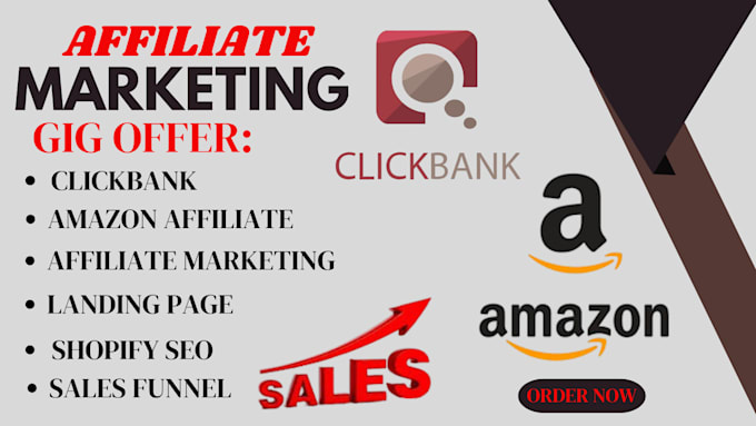 Gig Preview - Guarantee clickbank affiliate marketing jvzoo amazon sales funnel link promotion