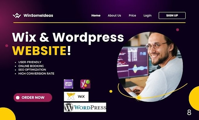 Gig Preview - Build dynamic wix or wordpress website design, redesign, clone, or online store