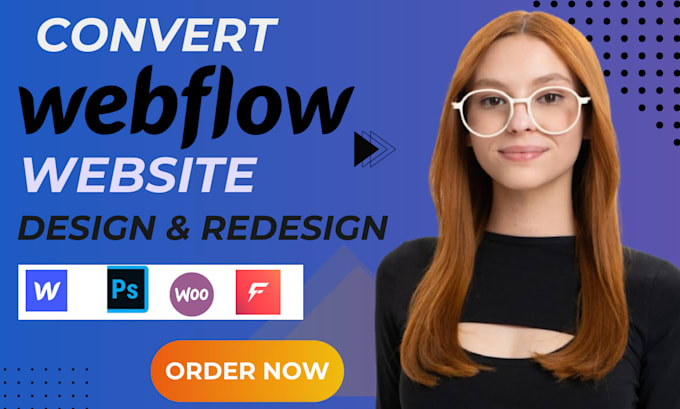 Gig Preview - Design or redesign webflow wix wordpress websites