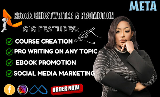 Gig Preview - Be ebook writer create online course content, ebook promotion and marketing