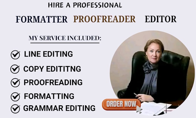 Gig Preview - Be your proofreader and book editor