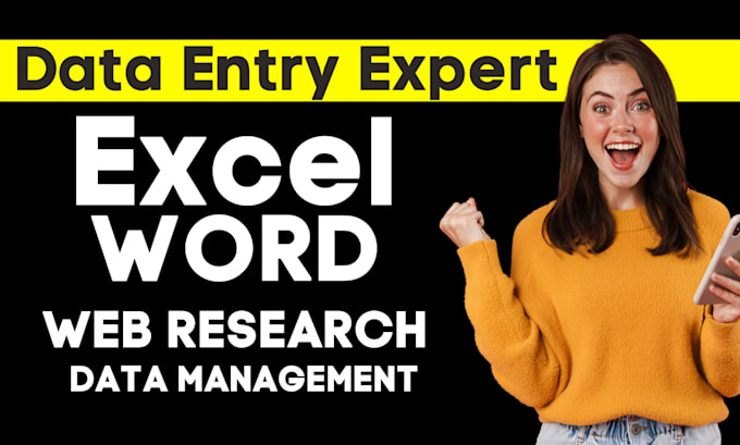 Gig Preview - Do excel data entry, data collection, web research copy paste and web scraping