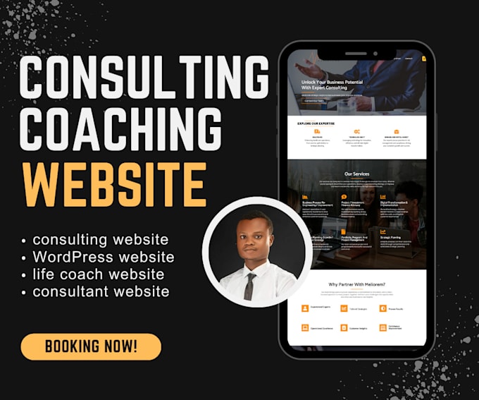 Gig Preview - Design consulting website, life coach website for consultant