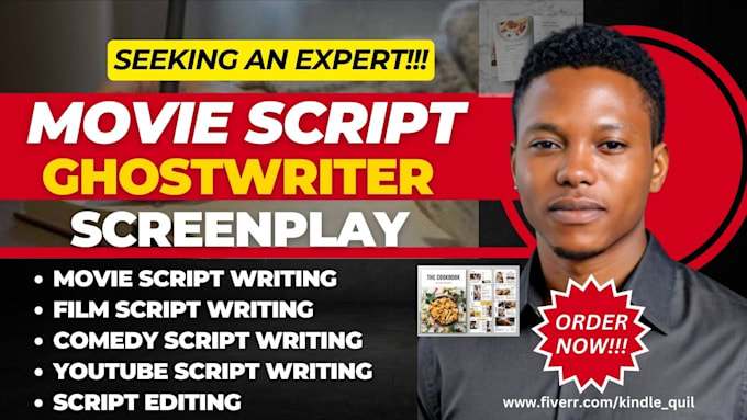 Gig Preview - Write movie script,movie script writing, film script as movie script ghostwriter