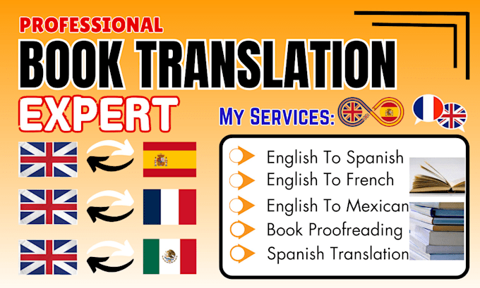 Bestseller - do book translation, english to spanish, english to french, english translation