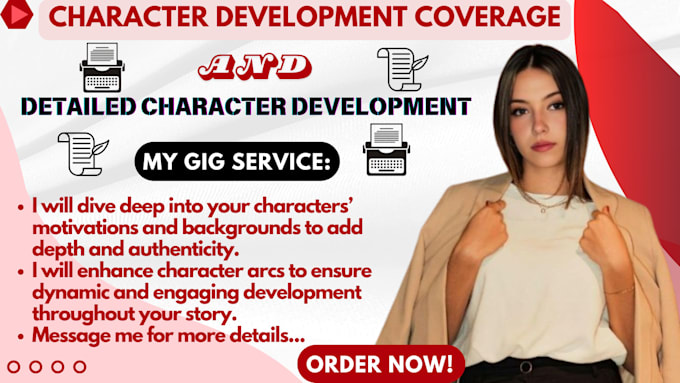 Gig Preview - Provide detailed character development coverage for your script