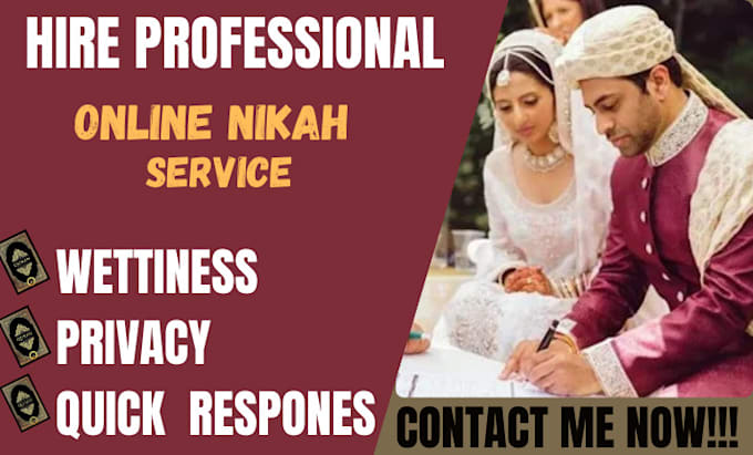 Gig Preview - Be your online nikah imam for islamic wedding