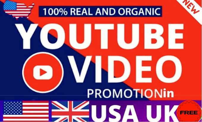 Gig Preview - Do USA youtube promotion USA channel video promotion to organic USA audience