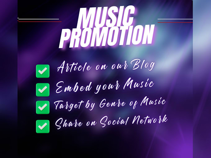 Gig Preview - Do fast effective song or music promotion