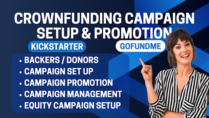 Gig Preview - Do crowdfunding campaign creation charity crowdfunding promotion backers list