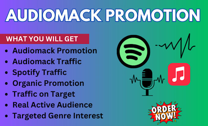 Gig Preview - Do organic audiomack promotion to reach your audience and gain real engagement