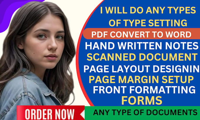 Gig Preview - Retype scanned document fast typing job pdf to word