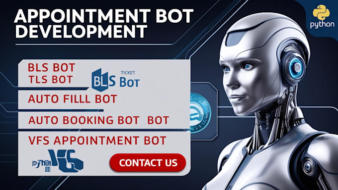 Gig Preview - Develop visa booking bot, bls bot, vfs appointment bot