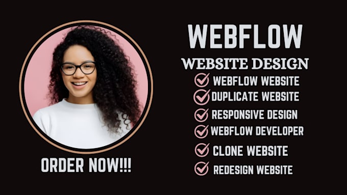 Gig Preview - Clone webflow, design, duplicate, webflow website framer website design